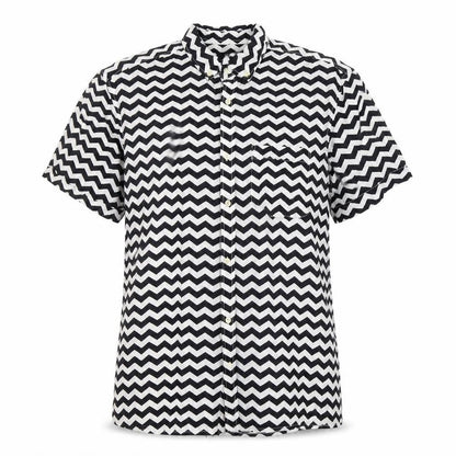 Womens UK Size M H&M Black Basic Button-Up