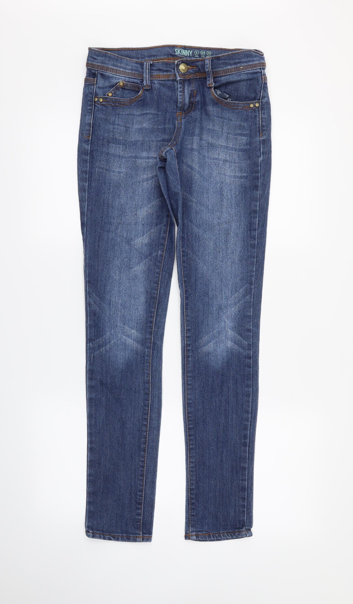 Womens UK Size 6 DENIMco Regular Fit Straight Blue Jeans