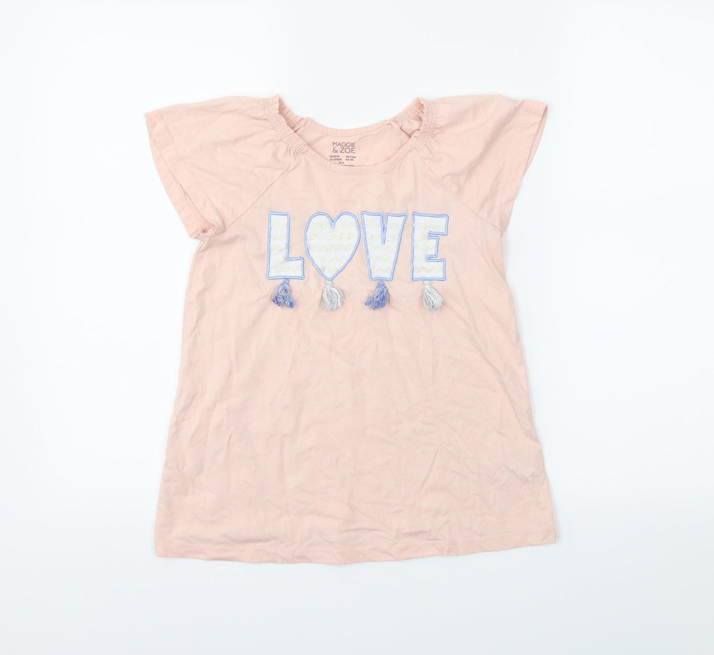 Maggie & Zoe Girls Pink   Basic T-Shirt Size 7-8 Years