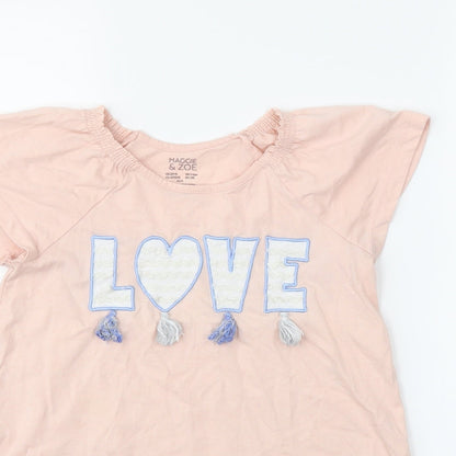 Maggie & Zoe Girls Pink   Basic T-Shirt Size 7-8 Years