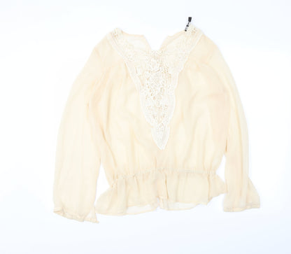 Womens UK Size S TFNC Beige Basic Blouse