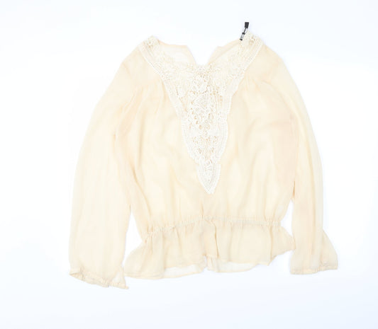 Womens UK Size S TFNC Beige Basic Blouse