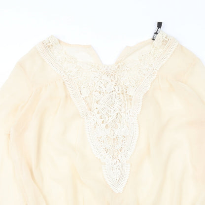 Womens UK Size S TFNC Beige Basic Blouse