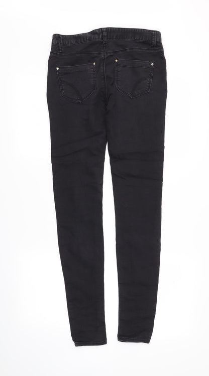 Womens UK Size 6 DENIMCO Regular Fit Skinny Black Jeans