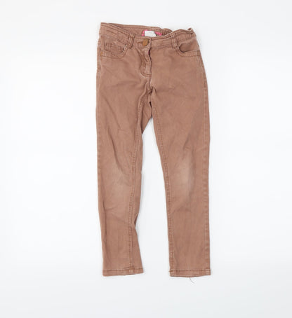 NEXT Girls Brown  Denim Skinny Jeans Size 7 Years