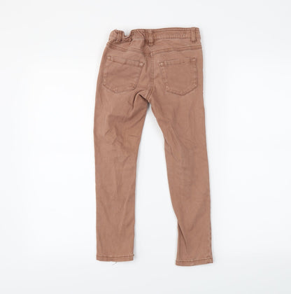 NEXT Girls Brown  Denim Skinny Jeans Size 7 Years