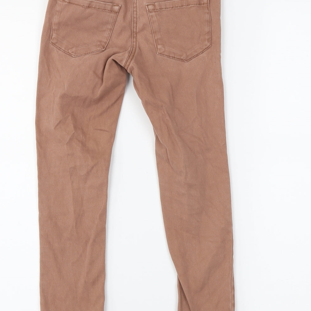 NEXT Girls Brown  Denim Skinny Jeans Size 7 Years