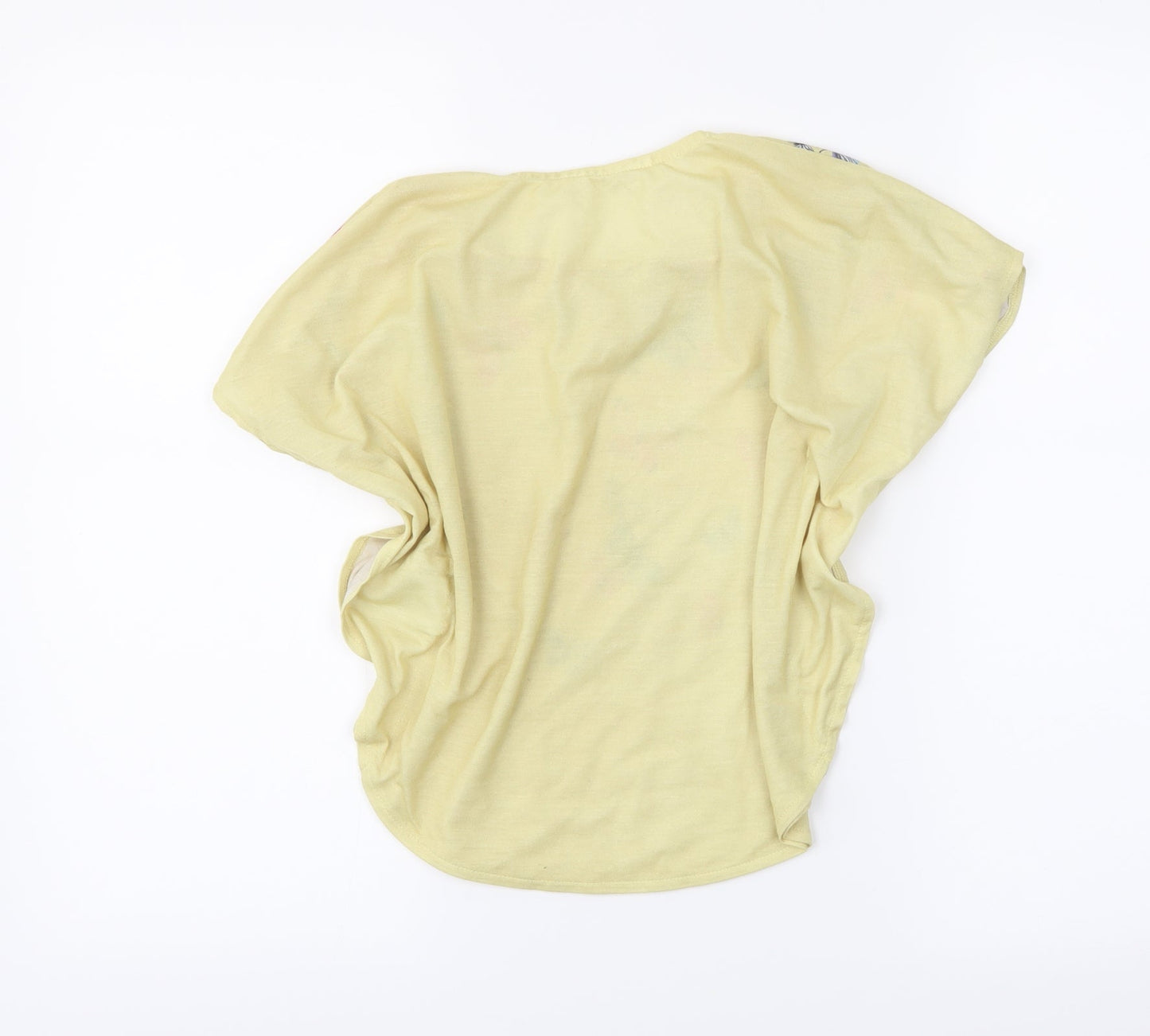 H&M Girls Yellow Floral  Basic T-Shirt Size 7-8 Years  - butterflies