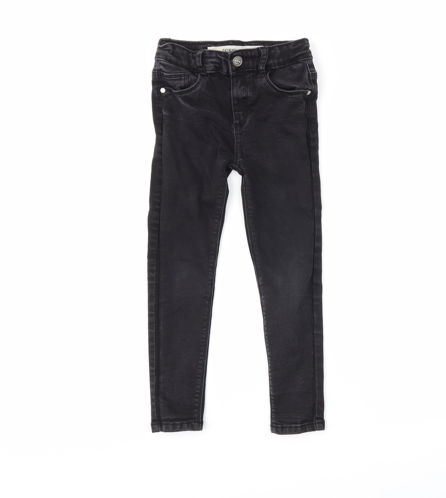 DenimCo Girls Black  Denim Skinny Jeans Size 5-6 Years