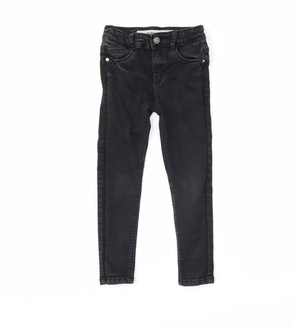 DenimCo Girls Black  Denim Skinny Jeans Size 5-6 Years