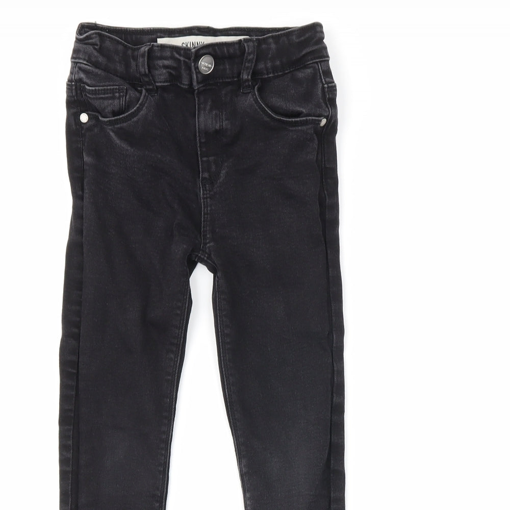 DenimCo Girls Black  Denim Skinny Jeans Size 5-6 Years
