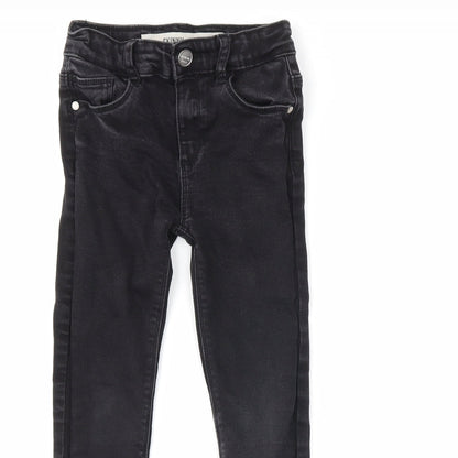 DenimCo Girls Black  Denim Skinny Jeans Size 5-6 Years