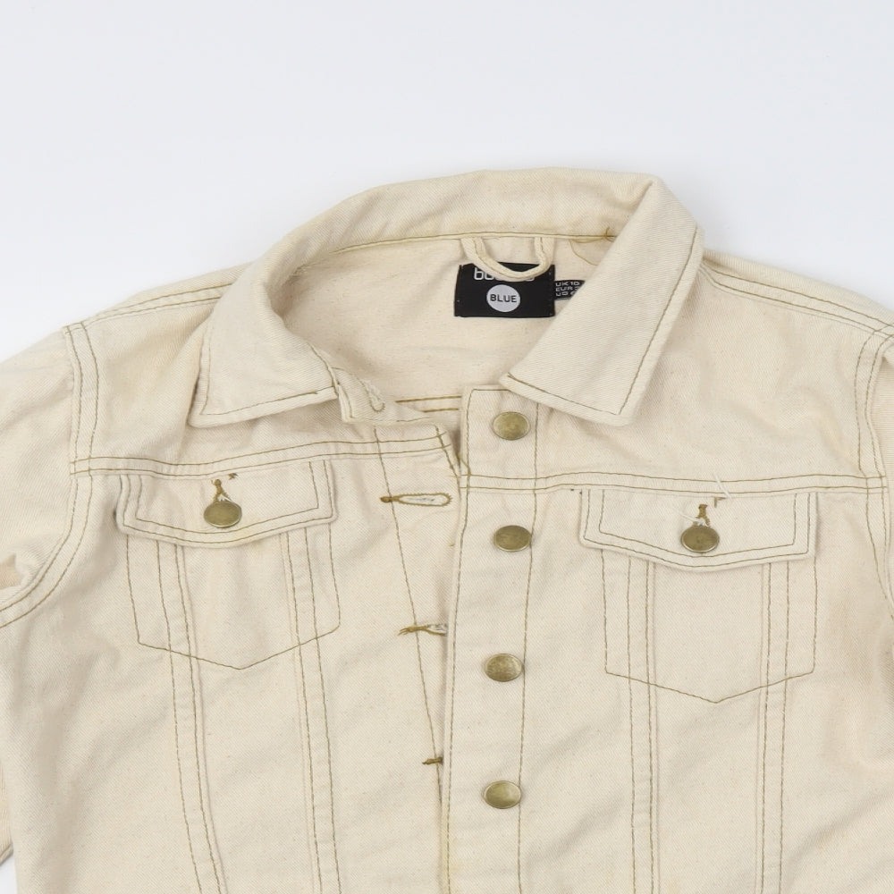 Boohoo Womens Beige   Jacket  Size 10