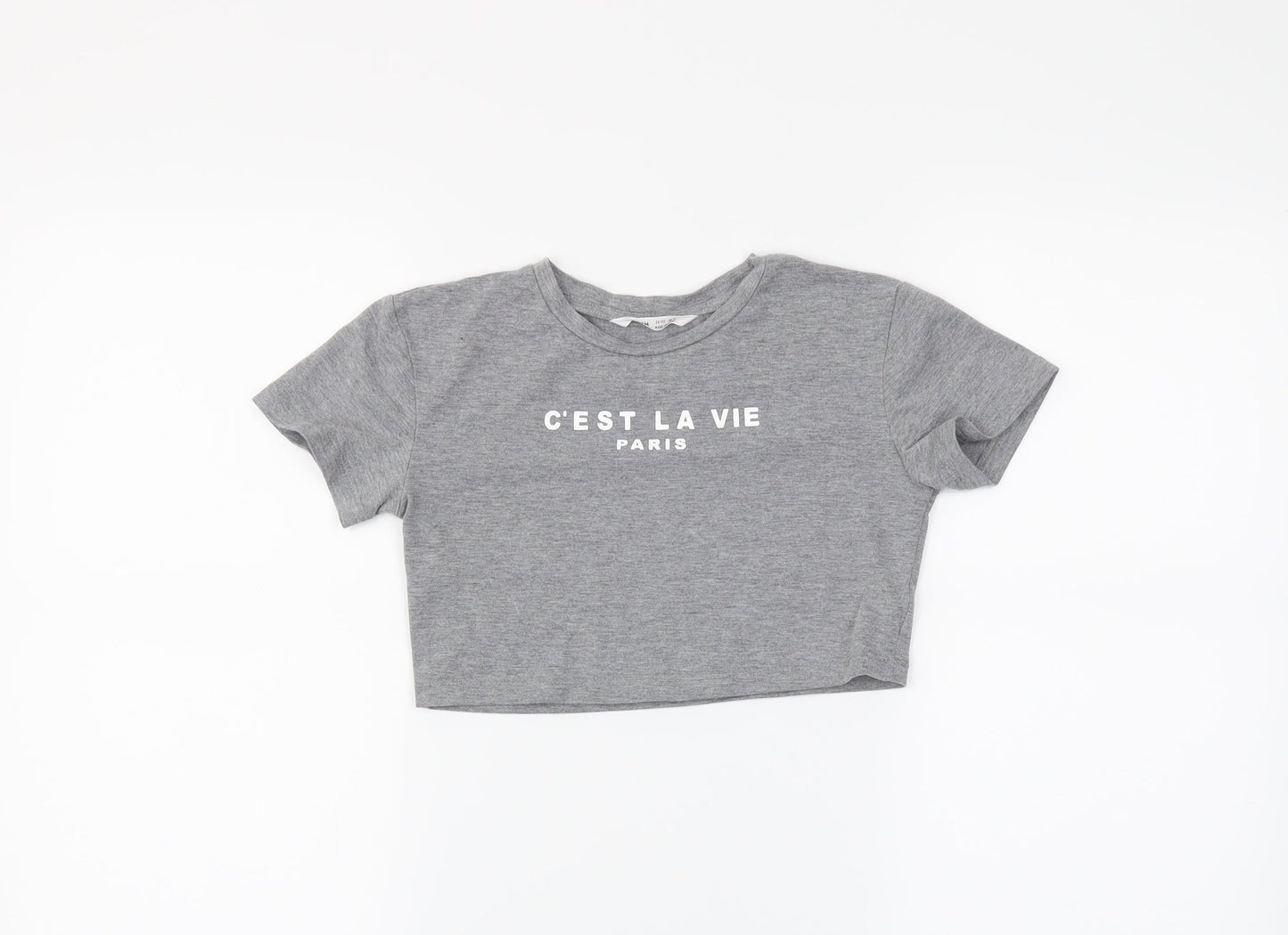 SheIn Girls Grey   Pullover T-Shirt Size 6-7 Years