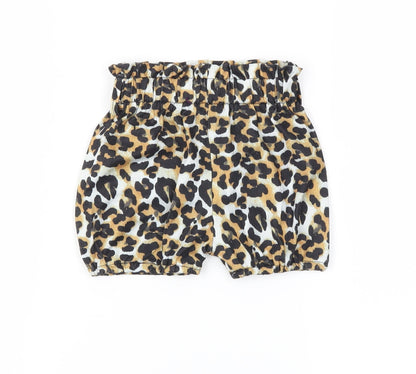 SheIn Girls Brown Animal Print  Cropped Trousers Size 3-6 Months
