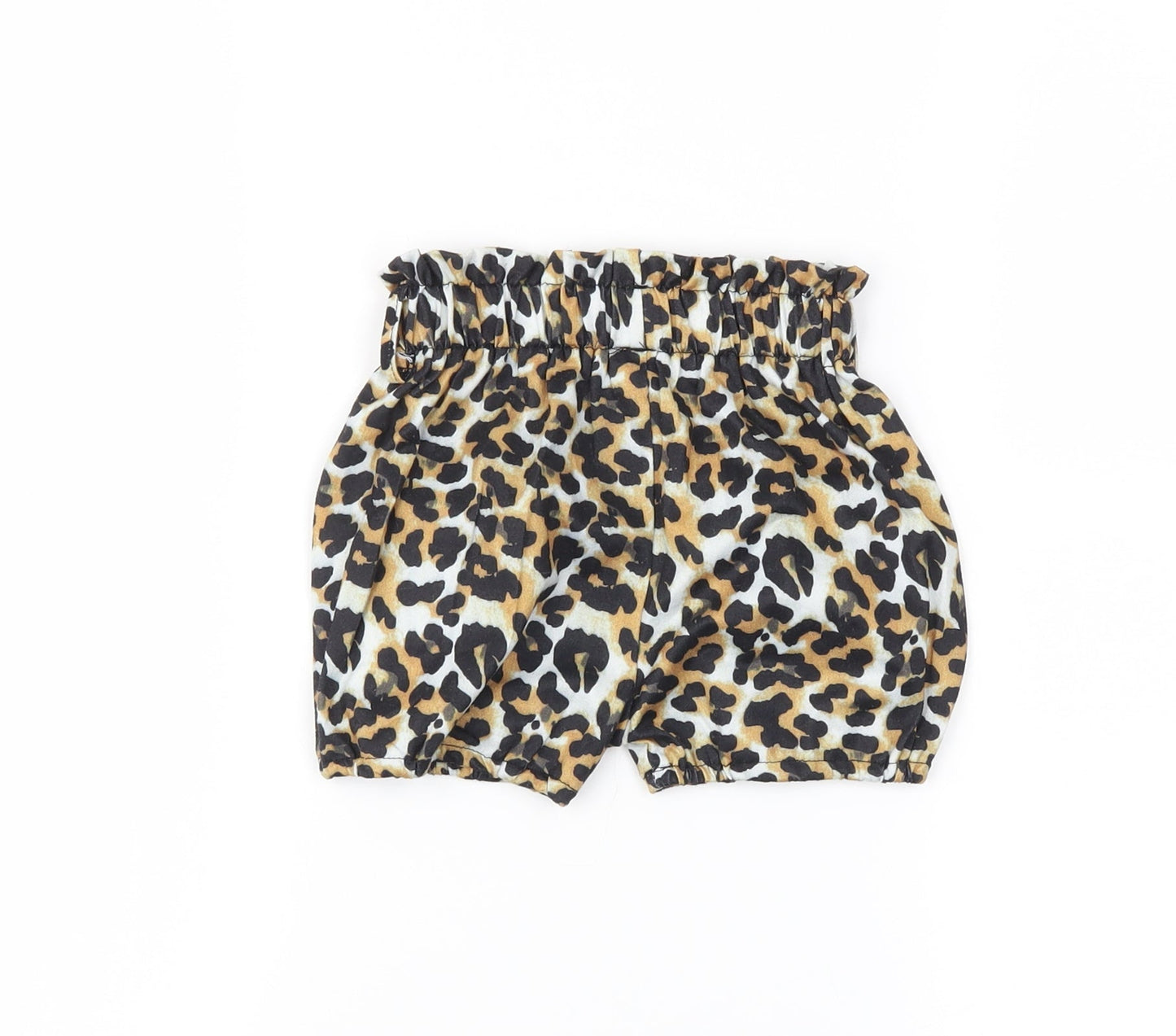 SheIn Girls Brown Animal Print  Cropped Trousers Size 3-6 Months