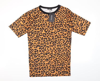 Womens UK Size M PRETTYLITTLETHING Orange Basic T-Shirt