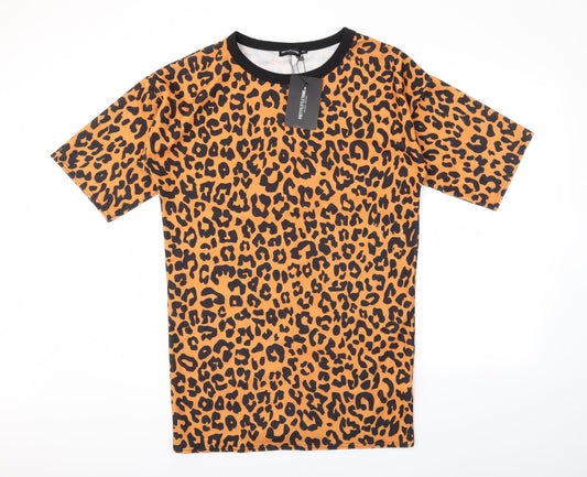 Womens UK Size M PRETTYLITTLETHING Orange Basic T-Shirt