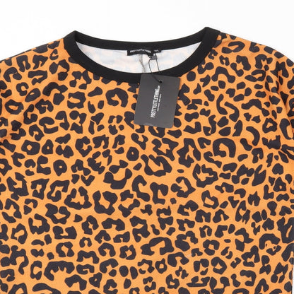 Womens UK Size M PRETTYLITTLETHING Orange Basic T-Shirt
