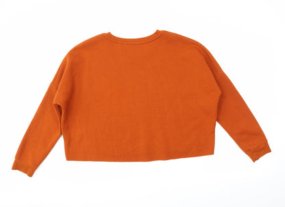 Primark Womens Orange   Pullover Sweatshirt Size M  - cropped