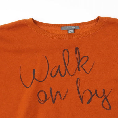 Primark Womens Orange   Pullover Sweatshirt Size M  - cropped