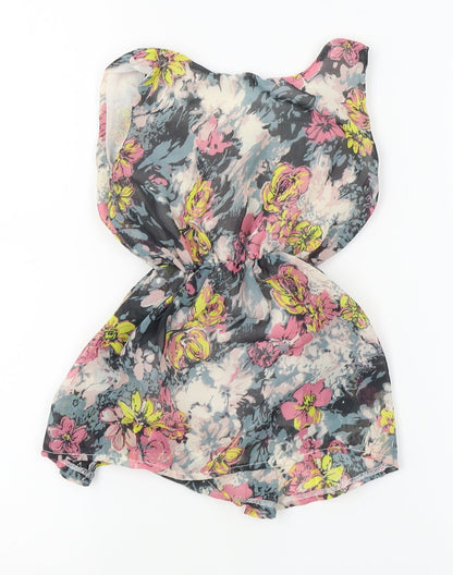 Preworn Girls Pink Floral  A-Line  Size 2-3 Years