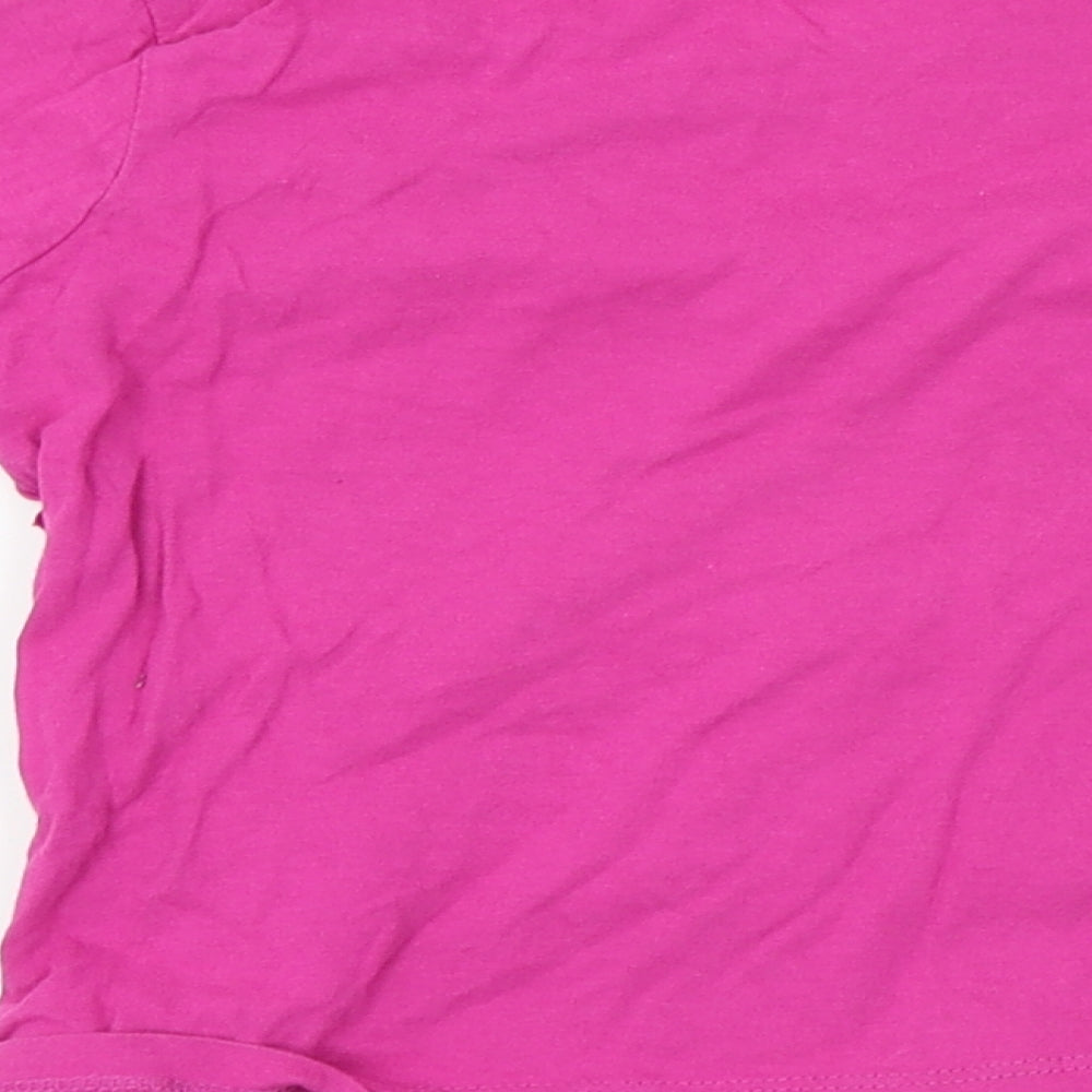 Fun Spirit Girls Purple   Basic T-Shirt Size 4 Years  - frill detail