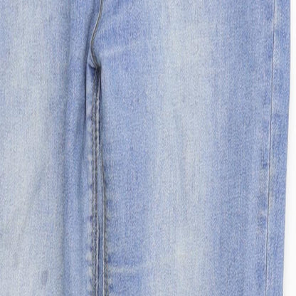 Boohoo Womens Blue  Denim Skinny Jeans Size 10 L28 in