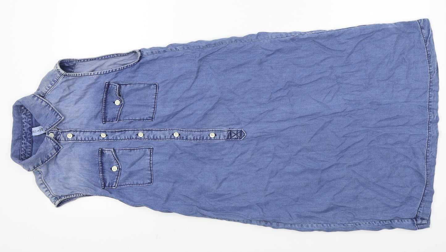 Denim CO Womens Blue  Denim A-Line  Size 8