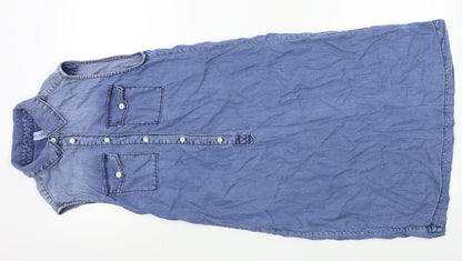 Denim CO Womens Blue  Denim A-Line  Size 8