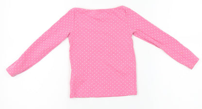 H&M Girls Pink Polka Dot  Top Pyjama Top Size 2-3 Years