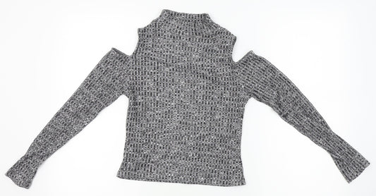Innocence Womens Grey  Knit Pullover Jumper Size 10  - shoulderless