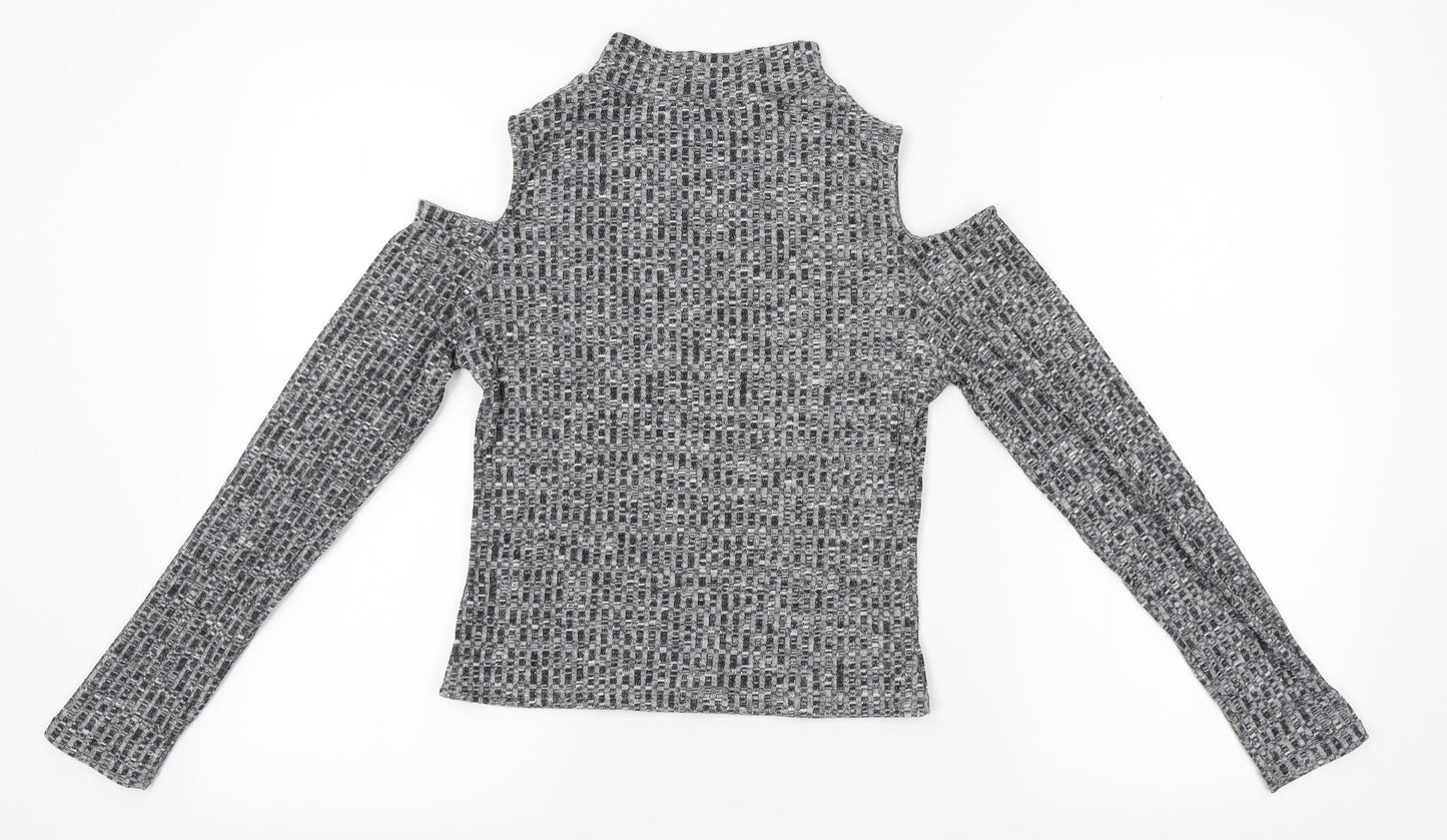 Innocence Womens Grey  Knit Pullover Jumper Size 10  - shoulderless