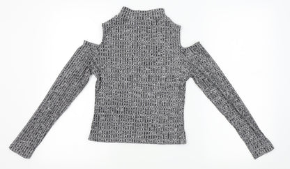 Innocence Womens Grey  Knit Pullover Jumper Size 10  - shoulderless