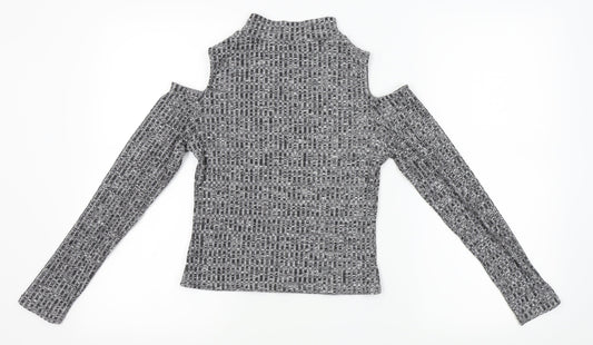 Innocence Womens Grey  Knit Pullover Jumper Size 10  - shoulderless