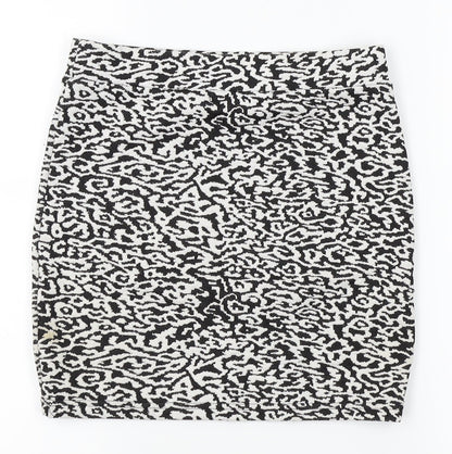 Only Womens White Animal Print Rayon Straight & Pencil Skirt Size S