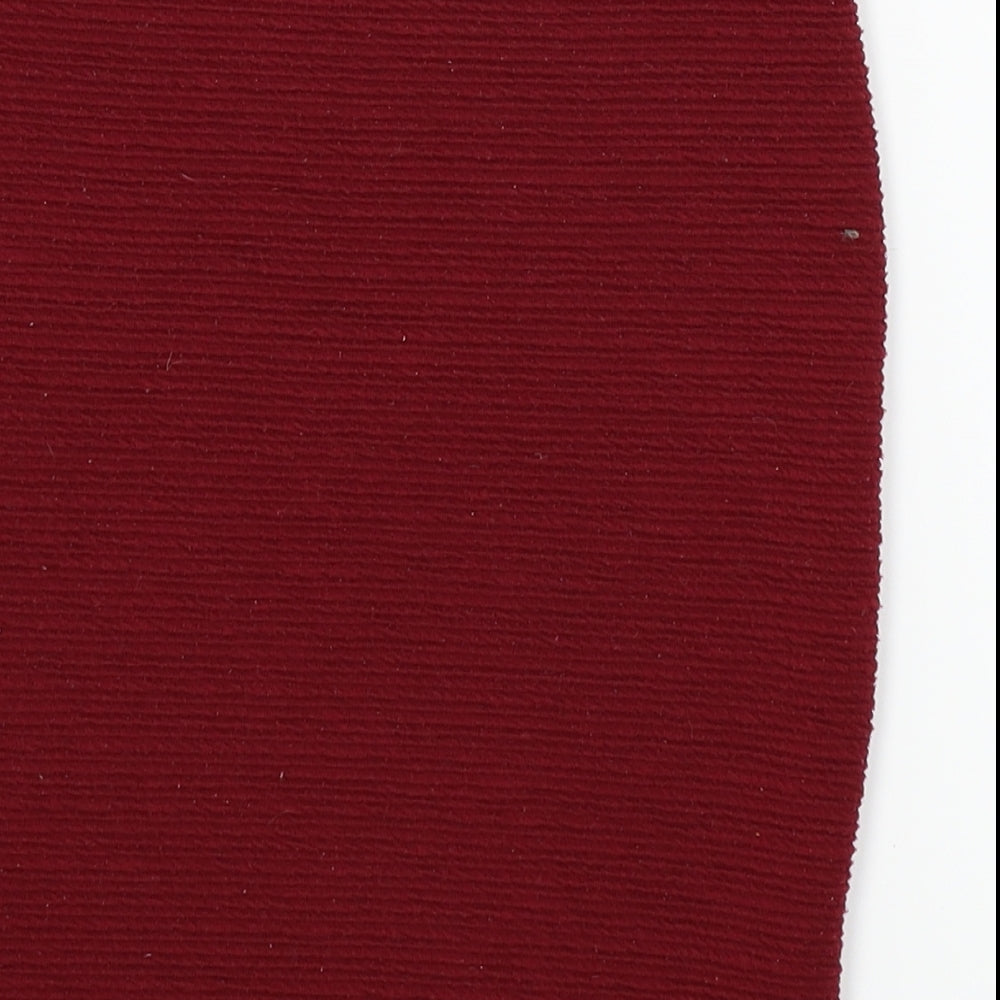 New Look Womens Red  Knit Straight & Pencil Skirt Size S