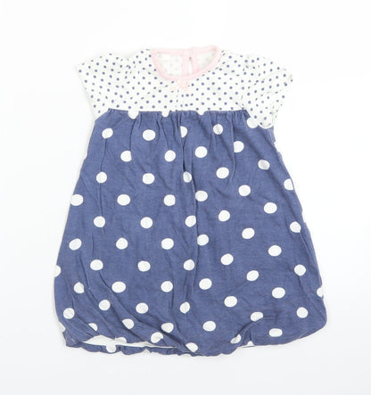 George Girls Blue Polka Dot  Fit & Flare  Size 18-24 Months