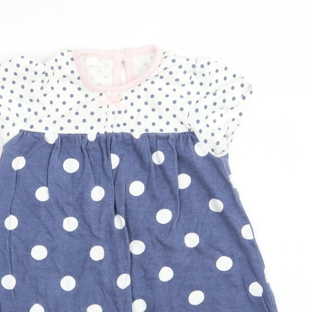 George Girls Blue Polka Dot  Fit & Flare  Size 18-24 Months