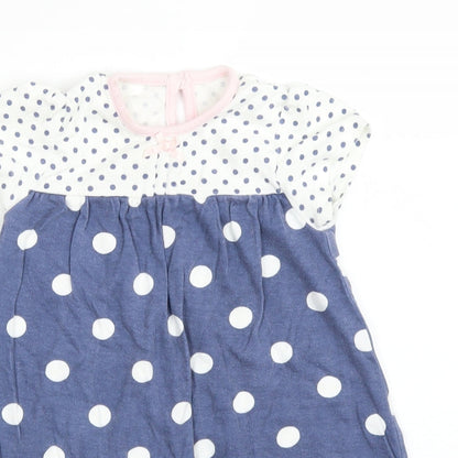 George Girls Blue Polka Dot  Fit & Flare  Size 18-24 Months
