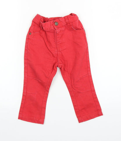 George Baby Red  Denim  Jeans Size 18 Months