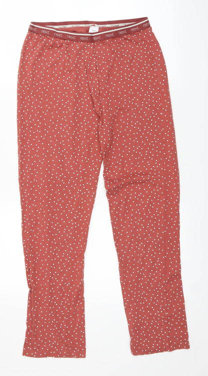 Womens UK Size S NEXT Regular Fit  Red Trousers