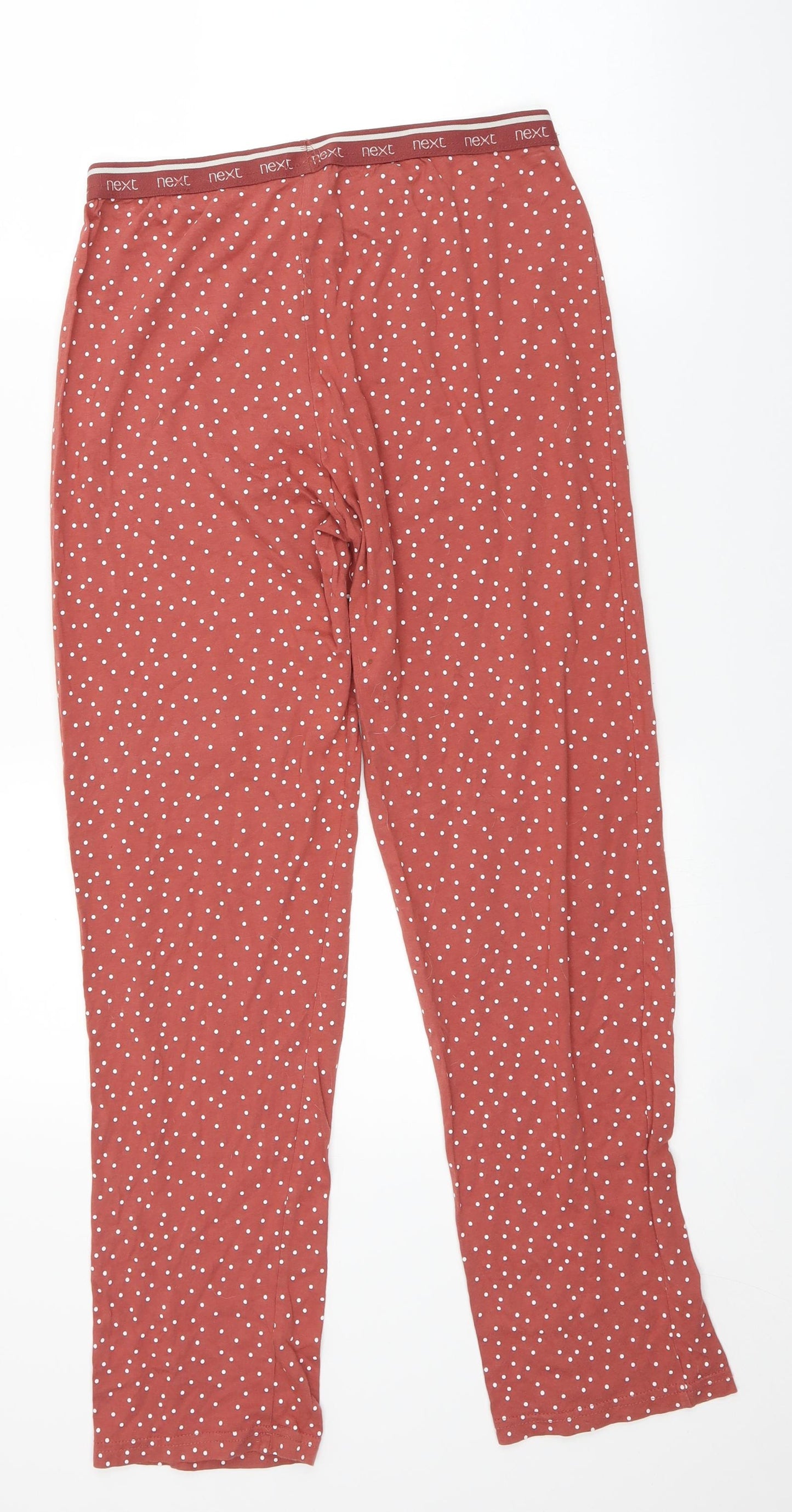 Womens UK Size S NEXT Regular Fit  Red Trousers