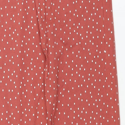 Womens UK Size S NEXT Regular Fit  Red Trousers