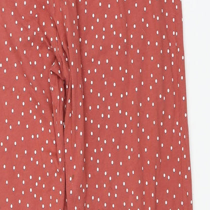 Womens UK Size S NEXT Regular Fit  Red Trousers