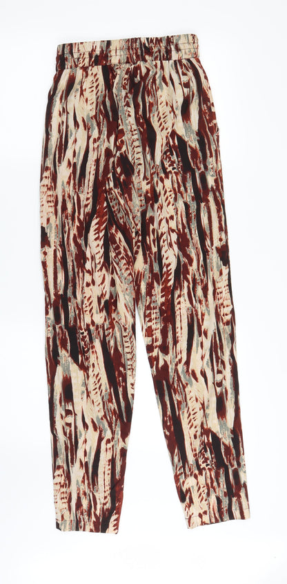 b.young Womens Brown Striped  Trousers  Size XS L28 in