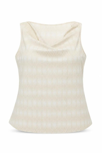 DION Womens Gold Geometric  Basic Tank Size XL