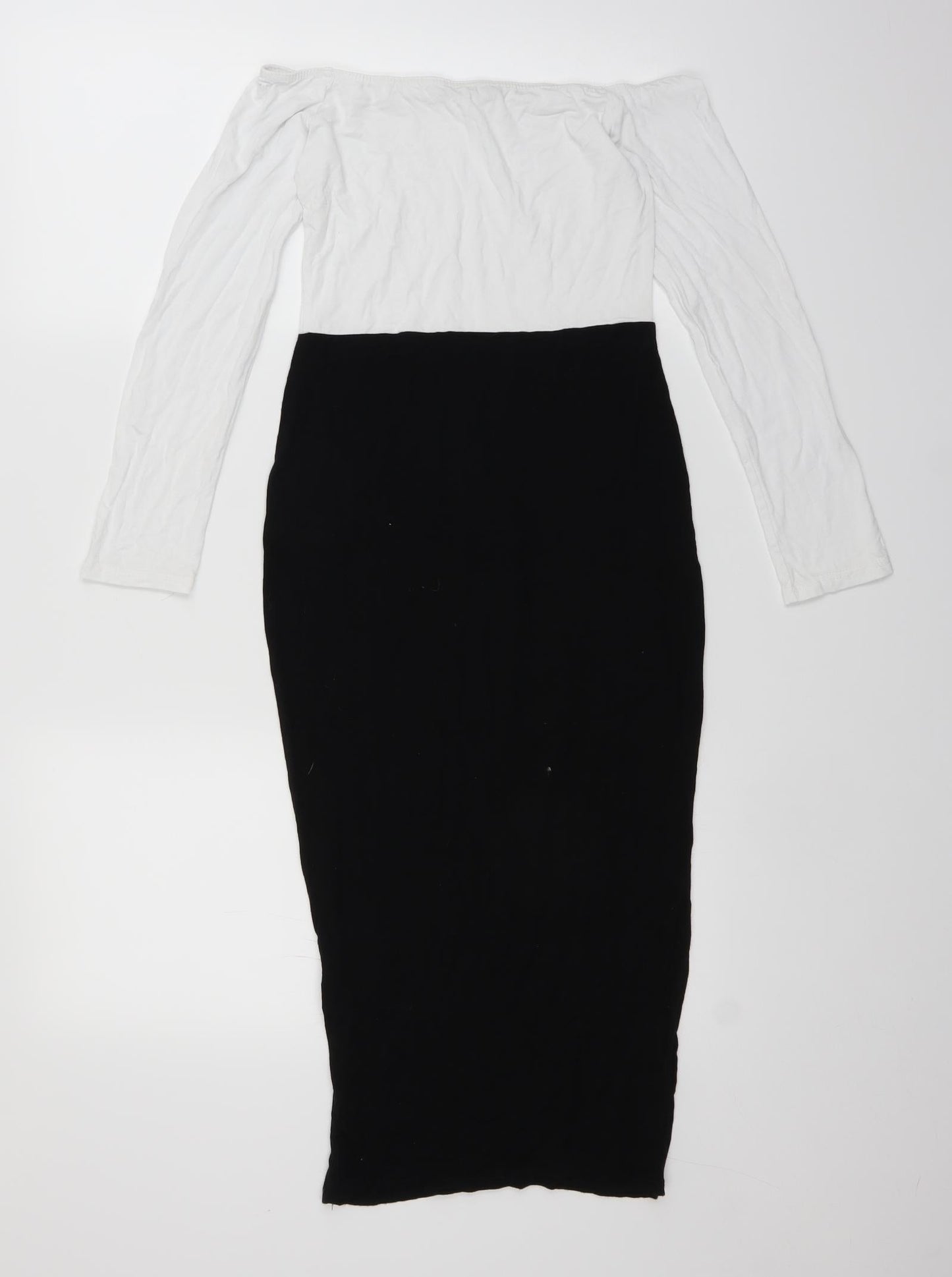 PRETTYLITTLETHING Womens Black   Pencil Dress  Size 10