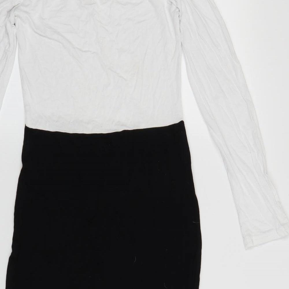 PRETTYLITTLETHING Womens Black   Pencil Dress  Size 10