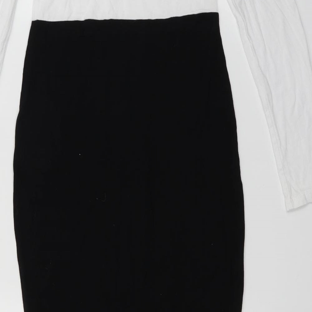 PRETTYLITTLETHING Womens Black   Pencil Dress  Size 10